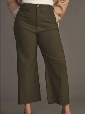 Anthropologie Colette Wide-Leg Crop Pants by Maeve